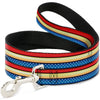 Buckle-Down DC Wonder Woman Stripe & Stars Red/Gold/Blue Dog Leash