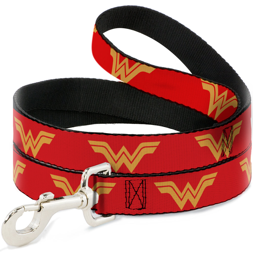 Dog Leash - DC League of Super-Pets Wonder Woman Logo Red/Yellow 