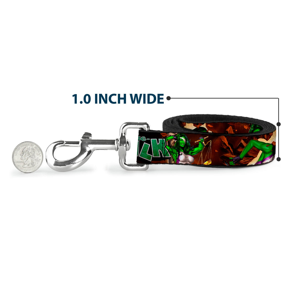 Dog Leash - SHE-HULK Comic Book Cover Poses/Rocks - HT Animal Supply