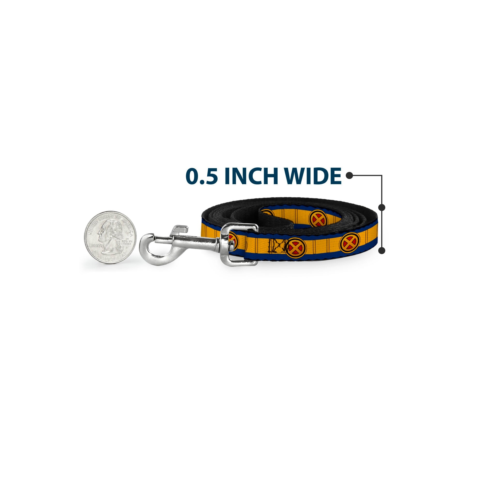 Dog Leash - X-Men Cyclops Utility Strap Blue/Gold/Black/Red - HT Animal Supply