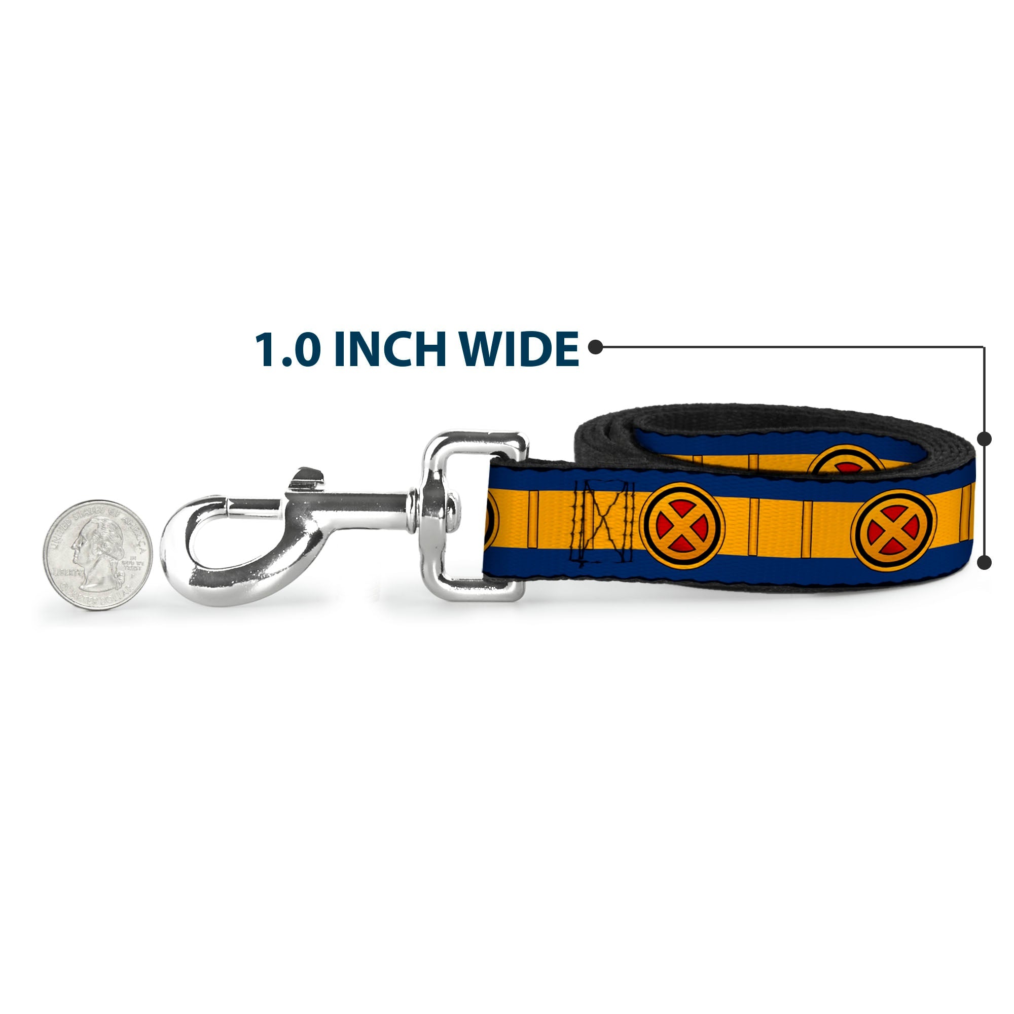 Dog Leash - X-Men Cyclops Utility Strap Blue/Gold/Black/Red - HT Animal Supply