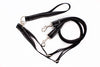 Outdoor Style Black Reflective Adjustable Double Leash