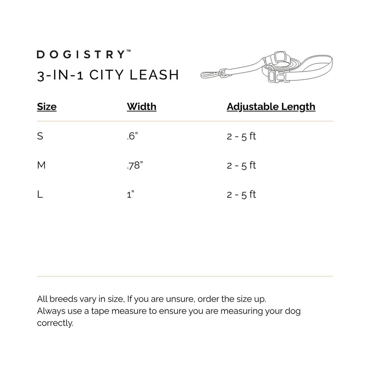 DOGISTRY 3-in-1 City Dog Leash - Blush