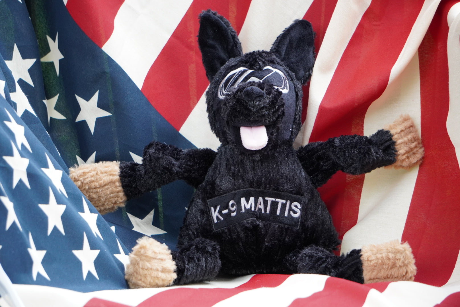 HuggleCauseTM, Project K-9 Hero, K-9 Mattis Knottie Plush Dog Toy, Large