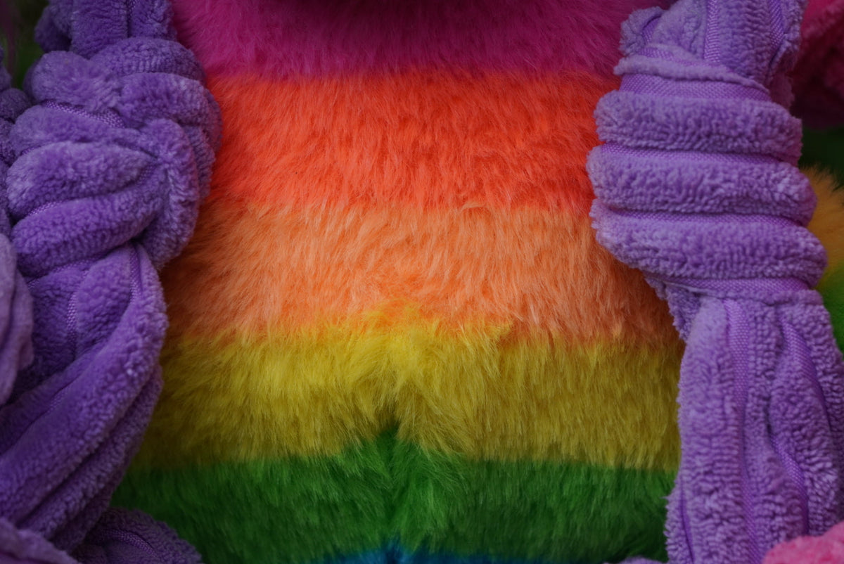 Rainbow Unicorn Knottie Plush Dog Toy