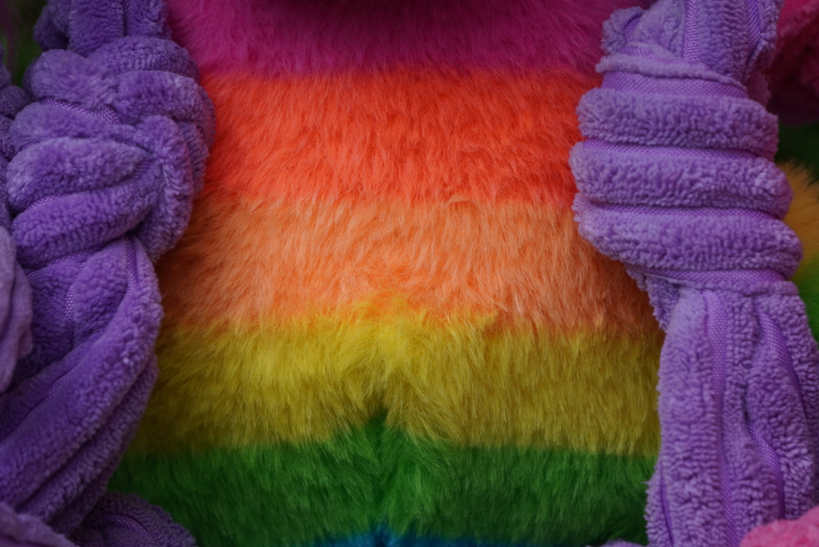 Rainbow Unicorn Knottie Plush Dog Toy