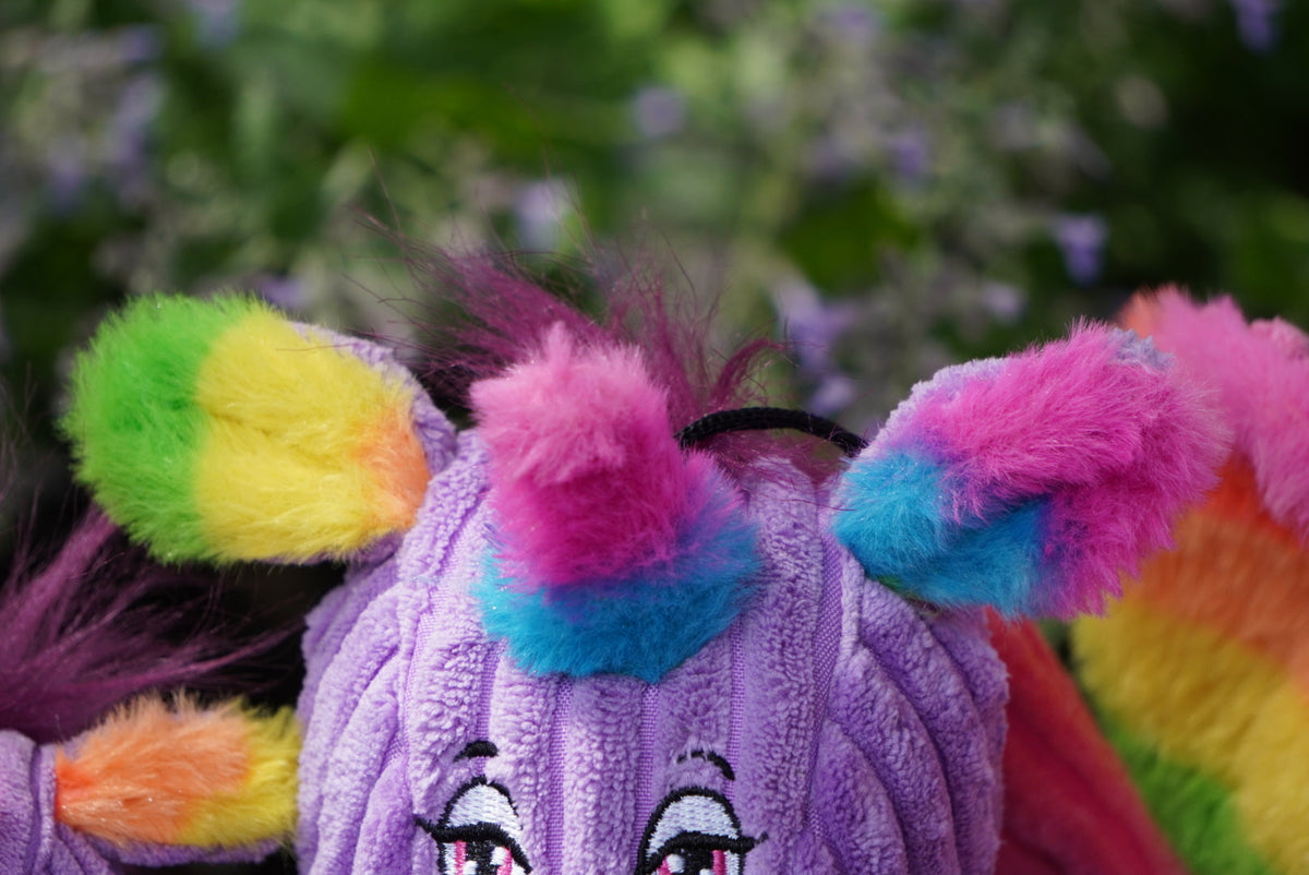 Rainbow Unicorn Knottie Plush Dog Toy
