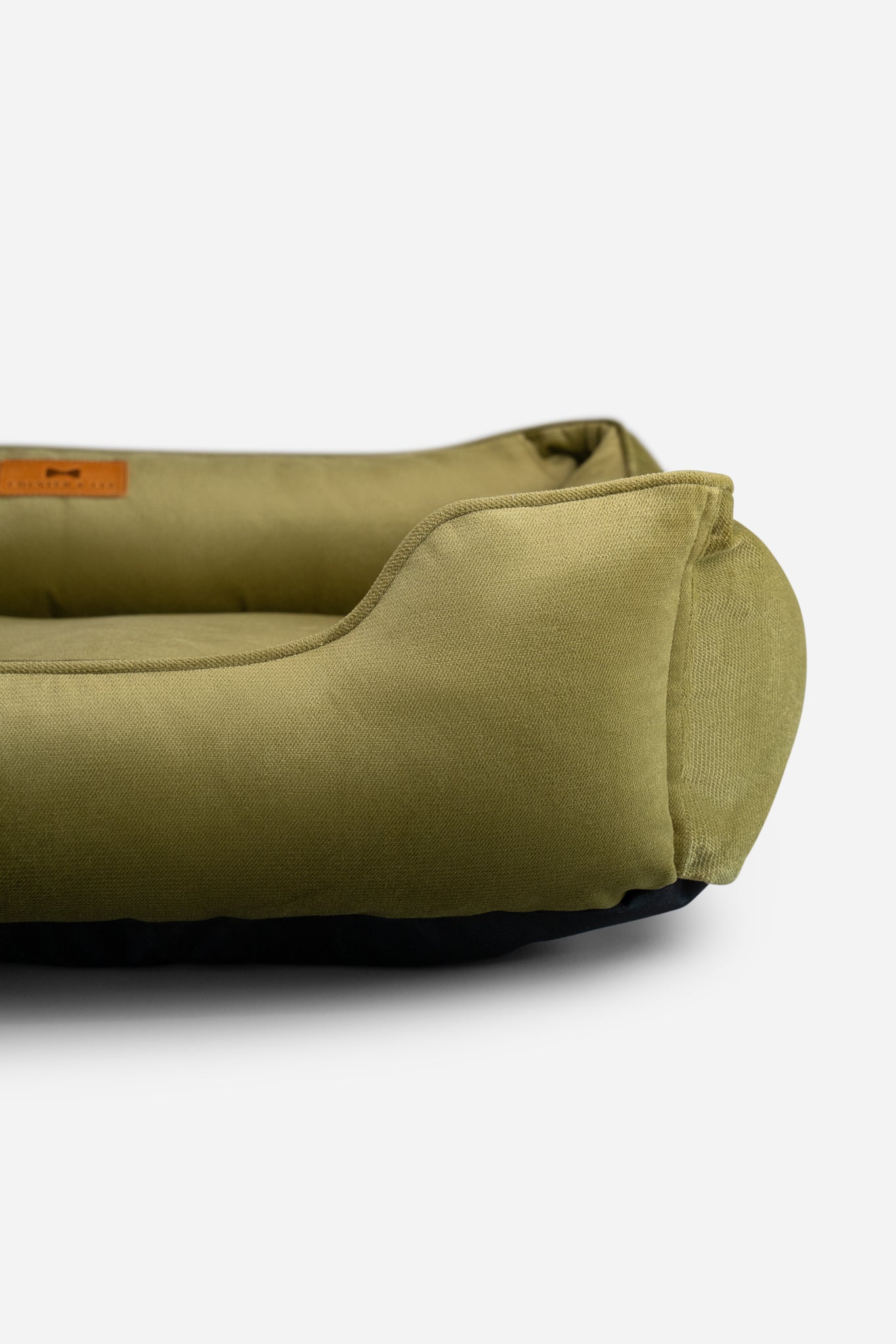Chester & Lee | Vibrant Velvet Sleeper Dog Bed Olive | HT Animal Supply