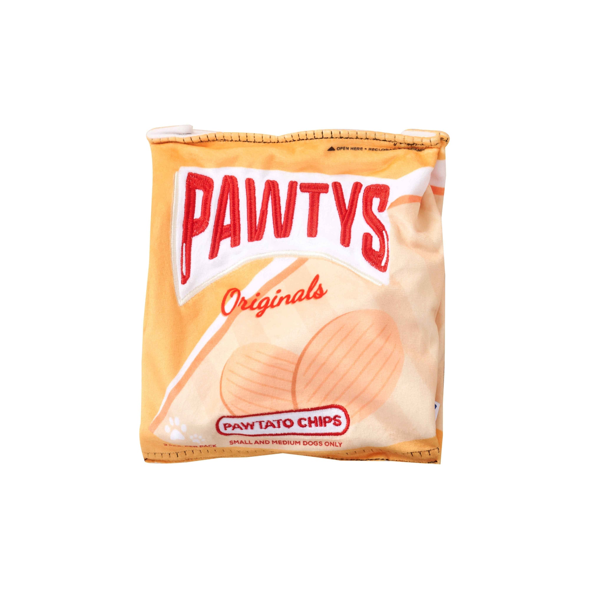 Pawty Pawtato Chips Plush Squeaky Dog Toy
