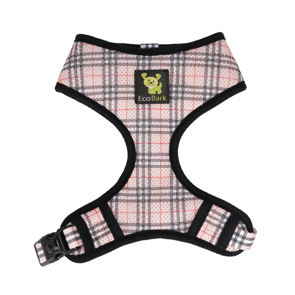 EcoBark – Beige Plaid Max Comfort Dog Harness