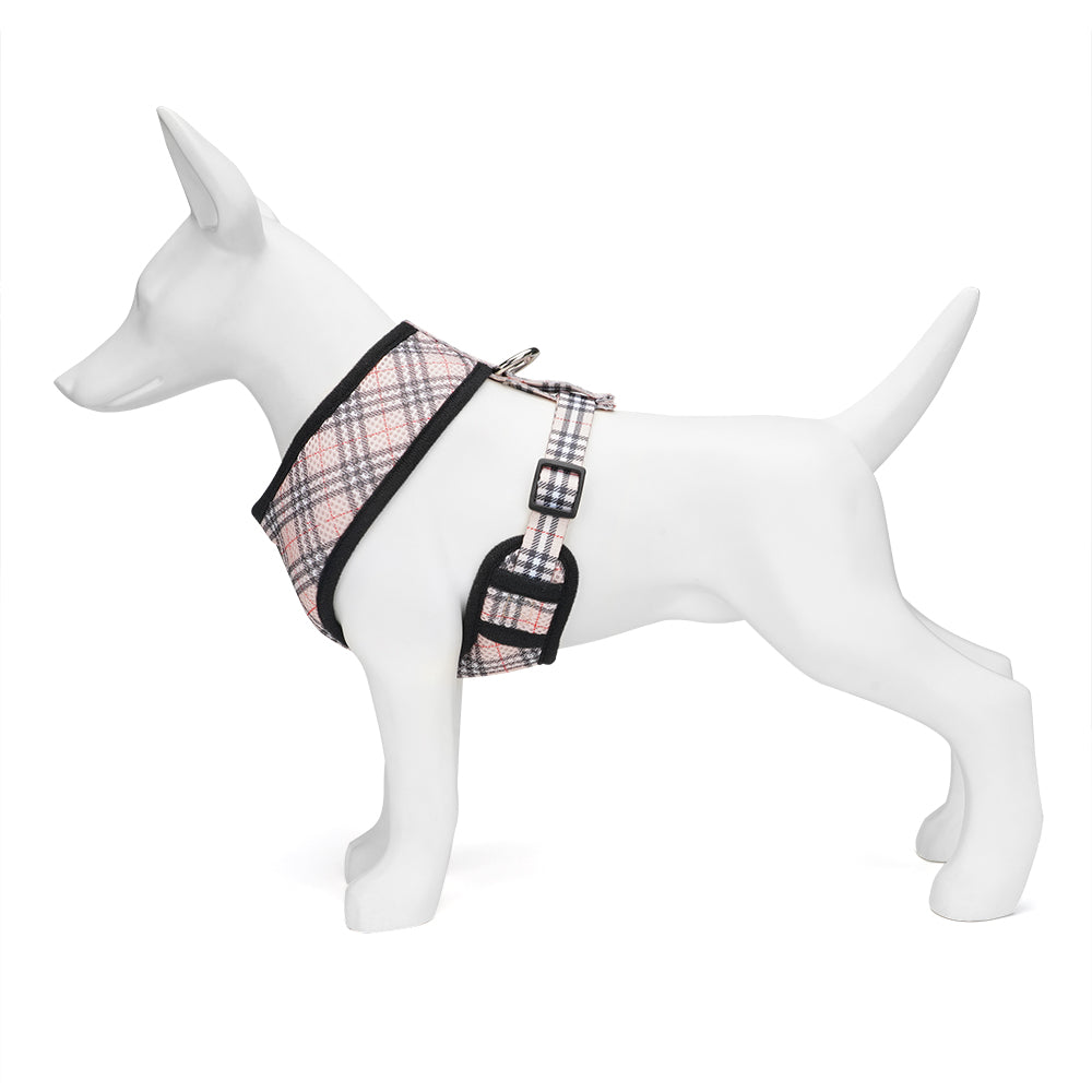 EcoBark – Beige Plaid Max Comfort Dog Harness