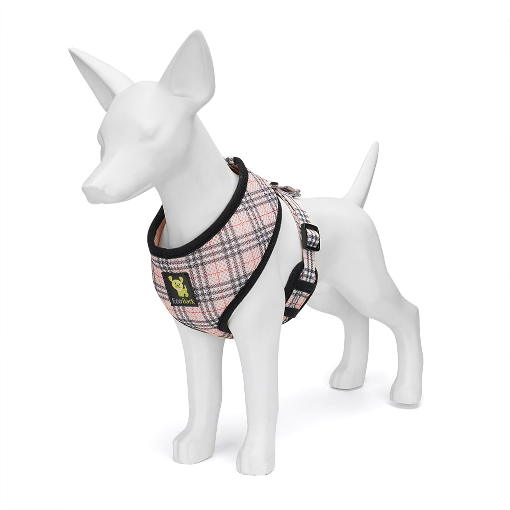 EcoBark – Beige Plaid Max Comfort Dog Harness