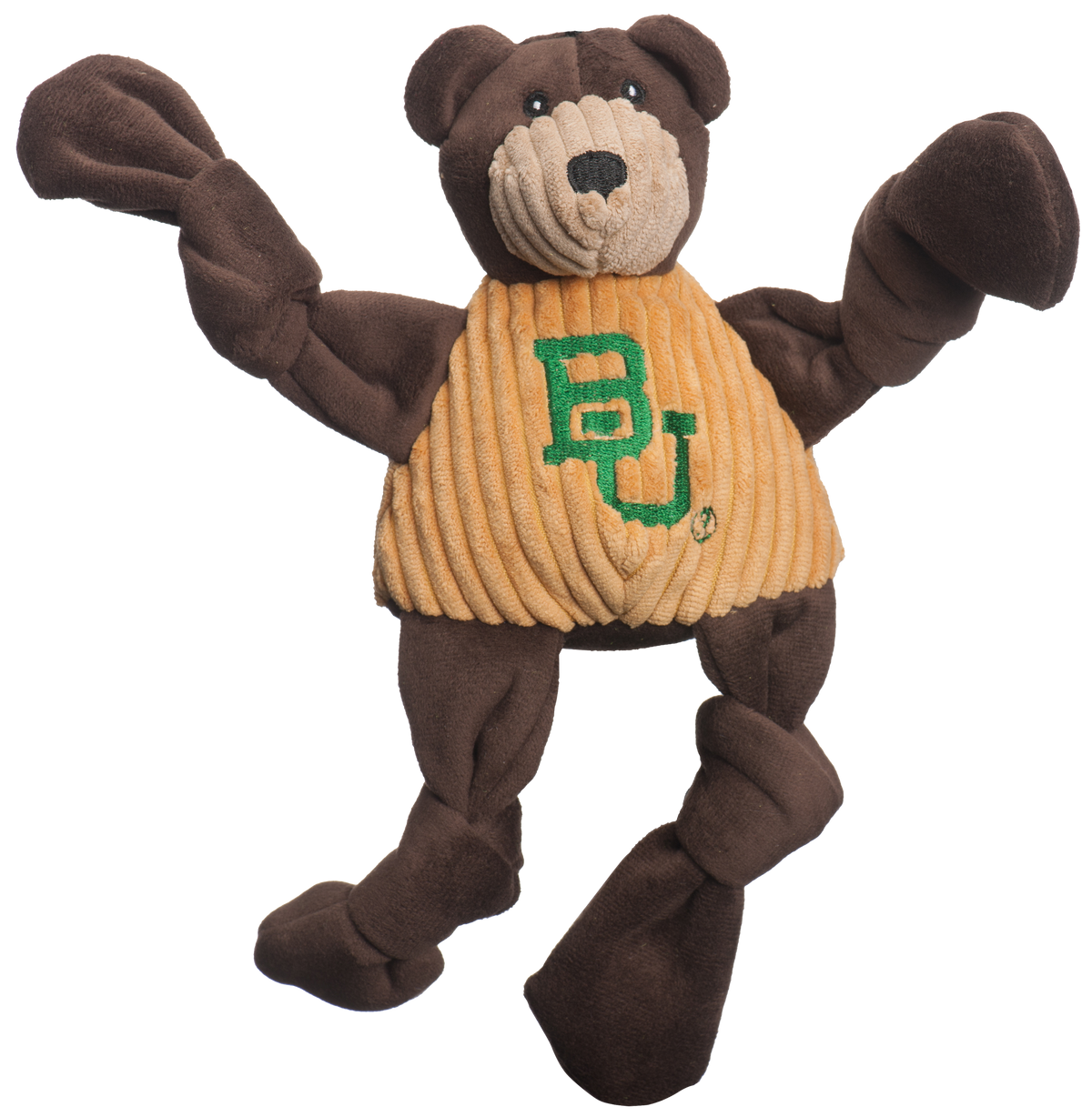 NCAA Baylor University, Bruiser the Bear Knottie Plush Dog Toy | HT Animal Supply