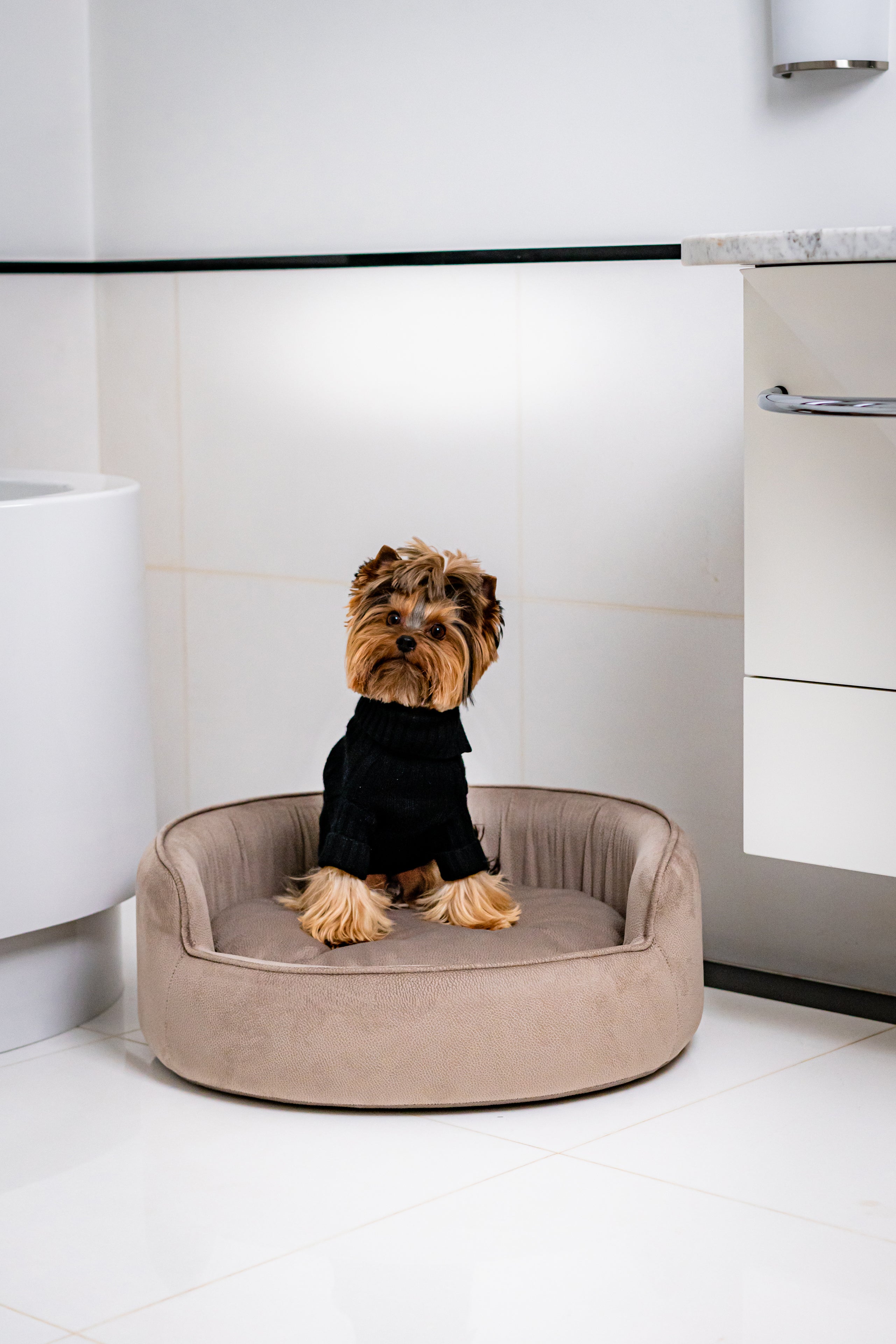 The Yin & Yang Luxury Pet Bed in Yellow