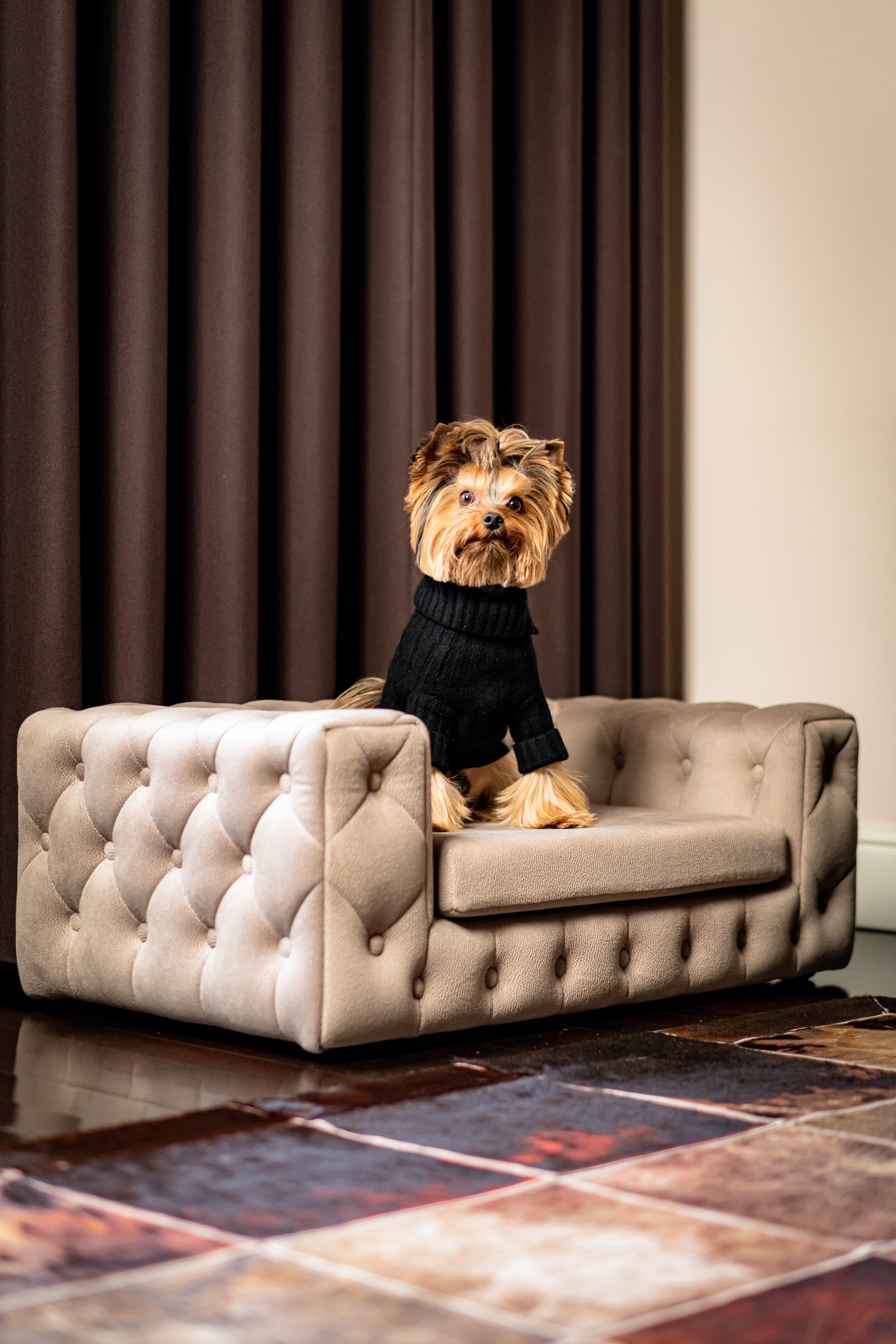 The Royal Luxury Pet Bed in Dark Brown