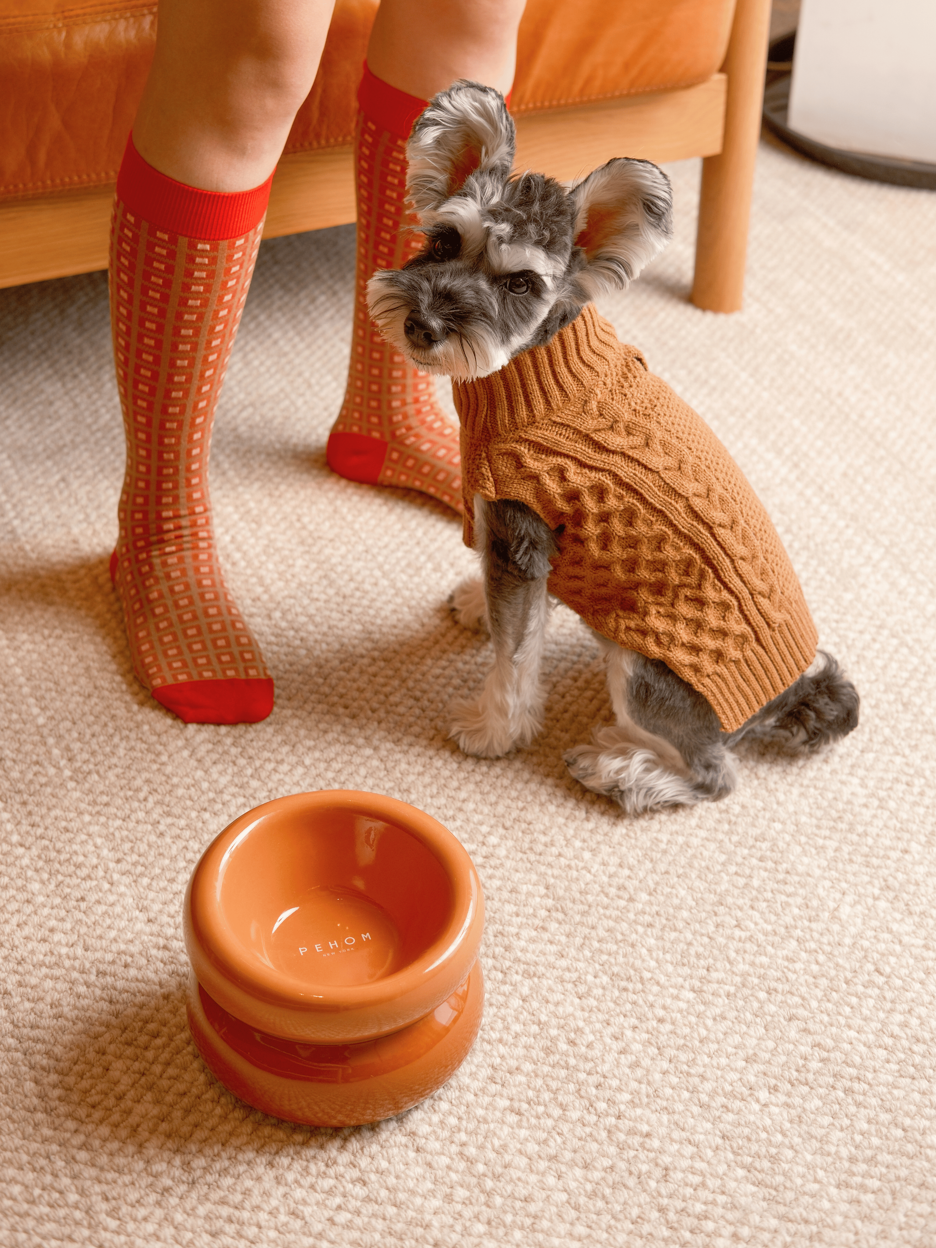 Pet Sweater Vest-Toffee Orange
