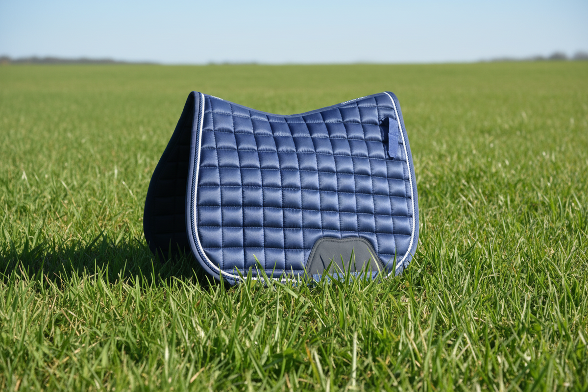 Blue Horse Saddle Pad for Jumping