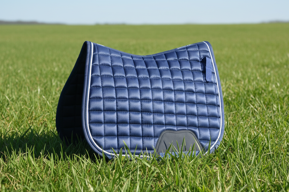Blue Horse Saddle Pad for Jumping