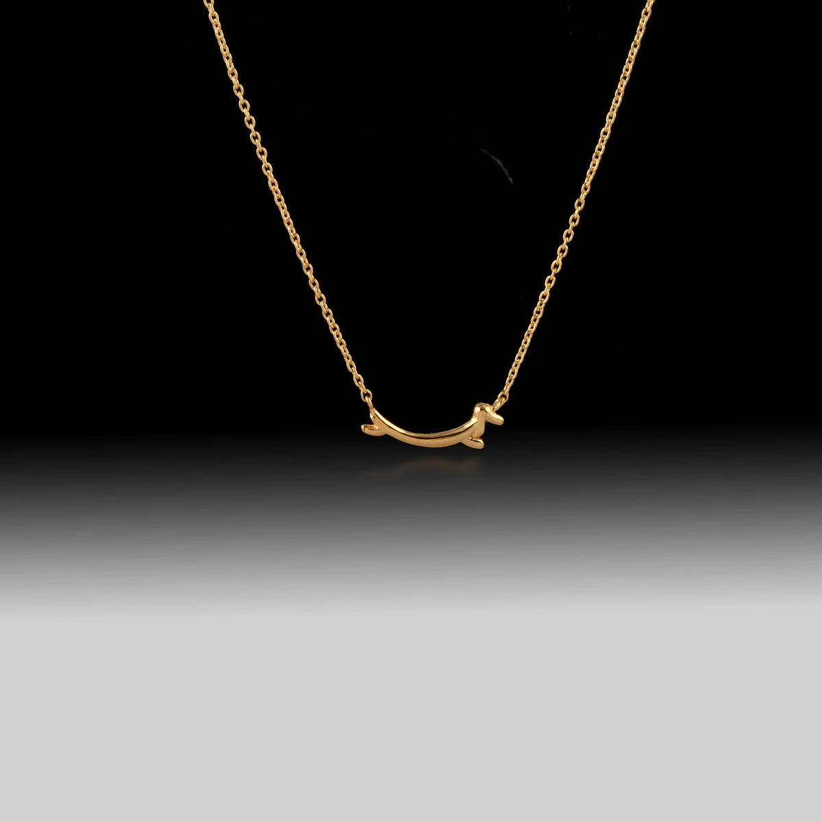 Dachshund Necklace- 925 Sterling Silver 18k Gold Plated