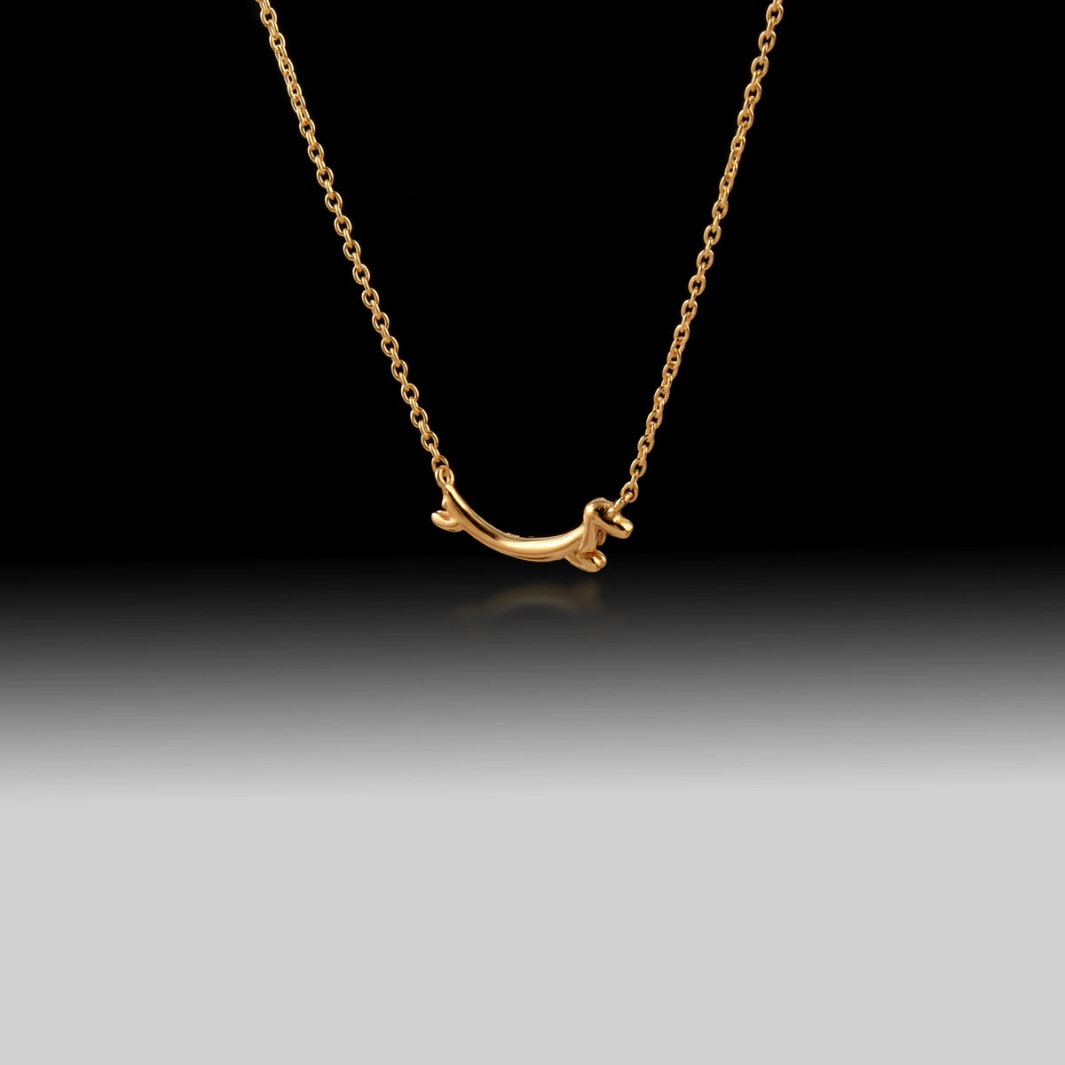 Dachshund Necklace- 925 Sterling Silver 18k Gold Plated | HT Animal Supply