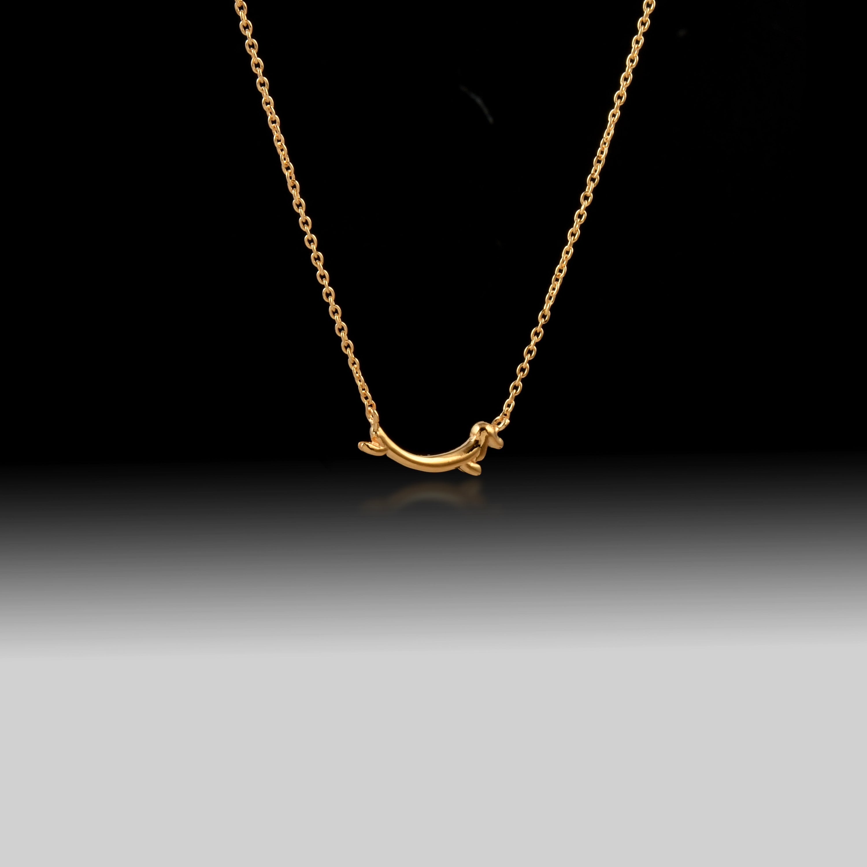 Dachshund Necklace- 925 Sterling Silver 18k Gold Plated