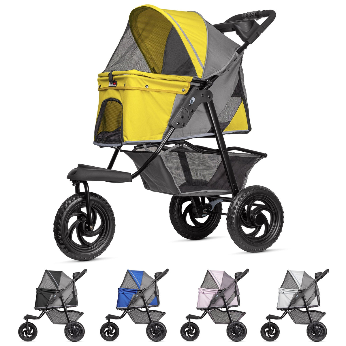Dogline TrailRunner Pet Stroller with 12-Inch Rubber Tires