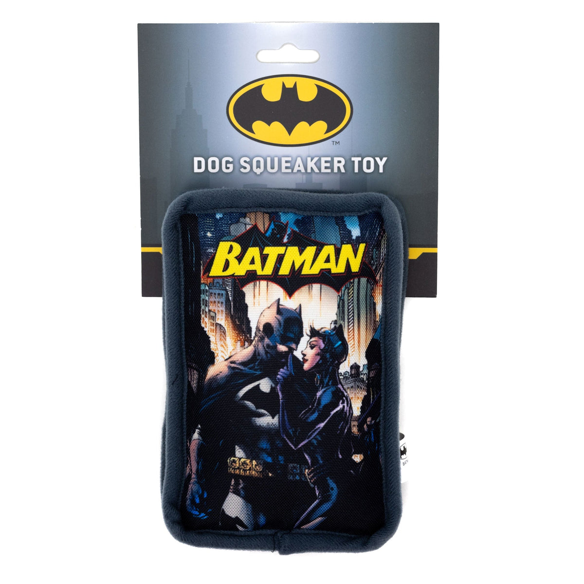 Dog Toy Squeaker Plush - Batman and Catwoman Jim Lee Hush Pose Comic Book Replica 