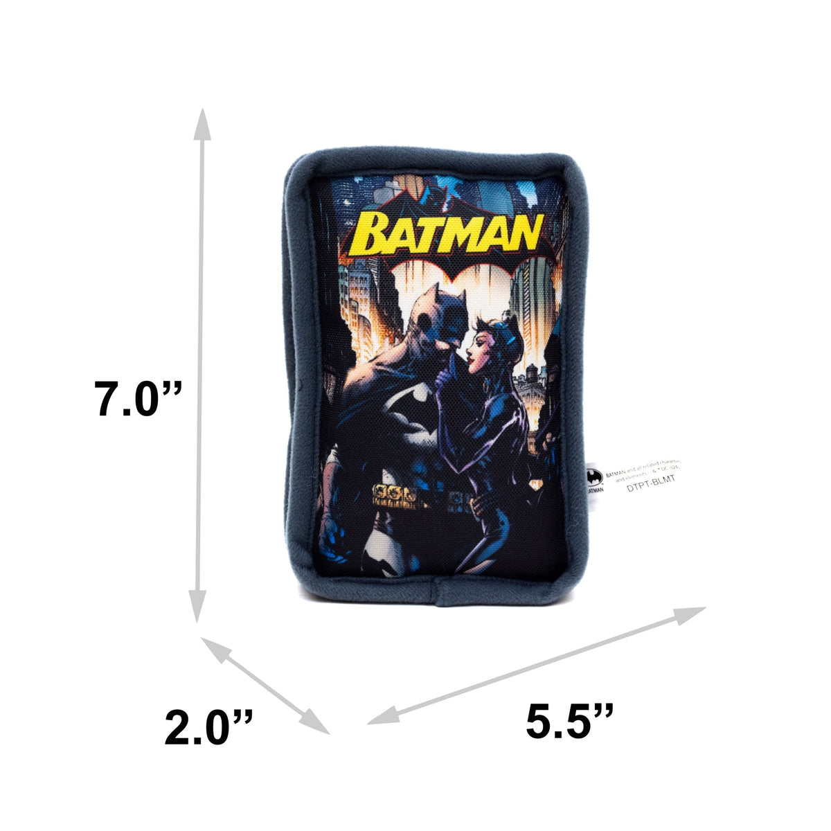 Dog Toy Squeaker Plush - Batman and Catwoman Jim Lee Hush Pose Comic Book Replica 