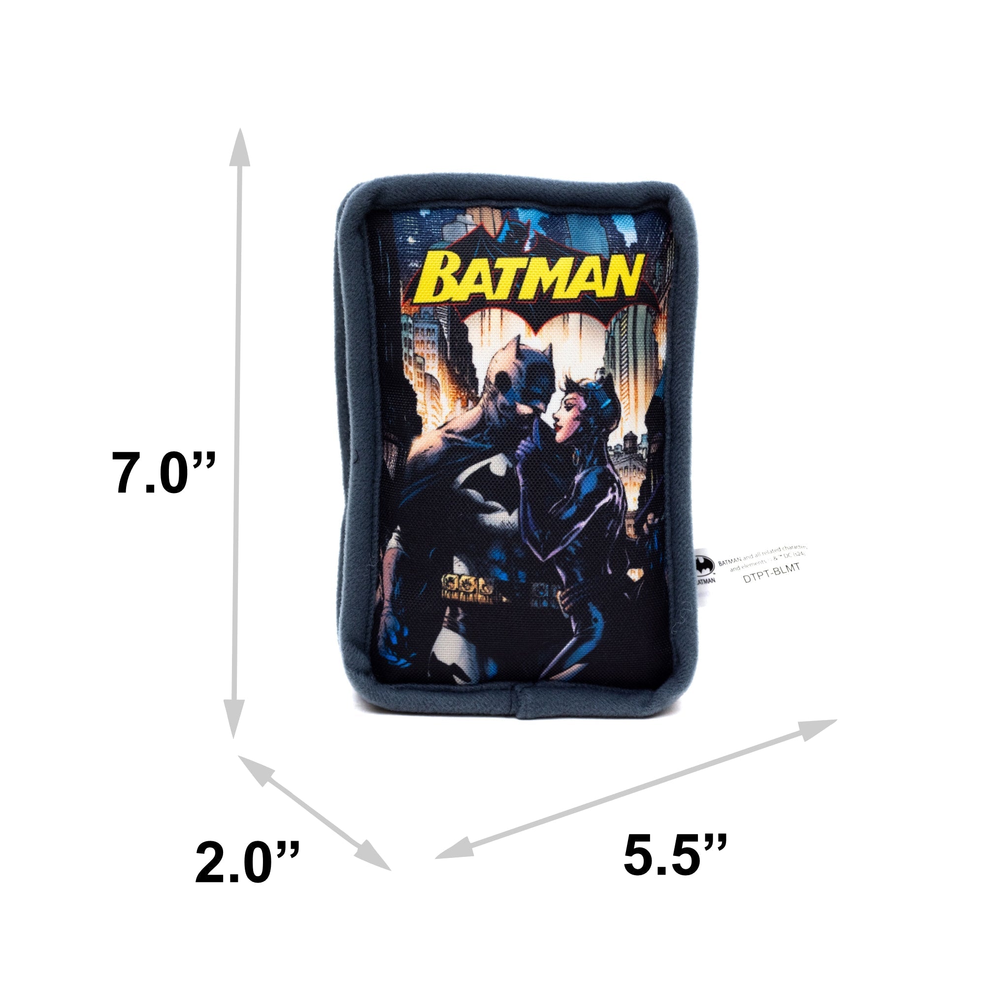 Dog Toy Squeaker Plush - Batman and Catwoman Jim Lee Hush Pose Comic Book Replica 