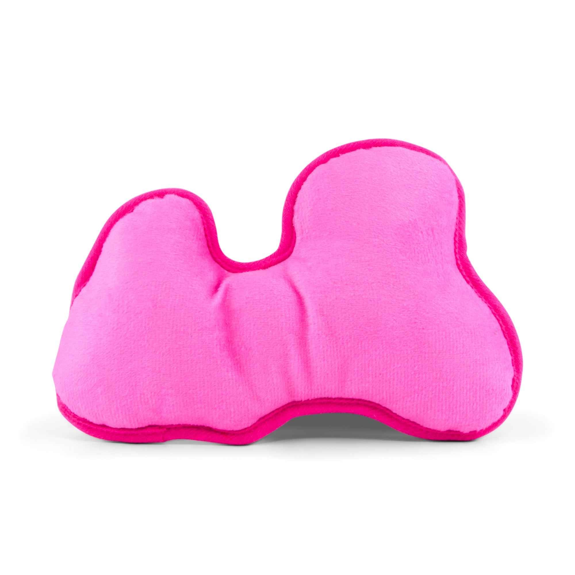 Dog Toy Squeaker Plush - Barbie Autograph Script Pink/White