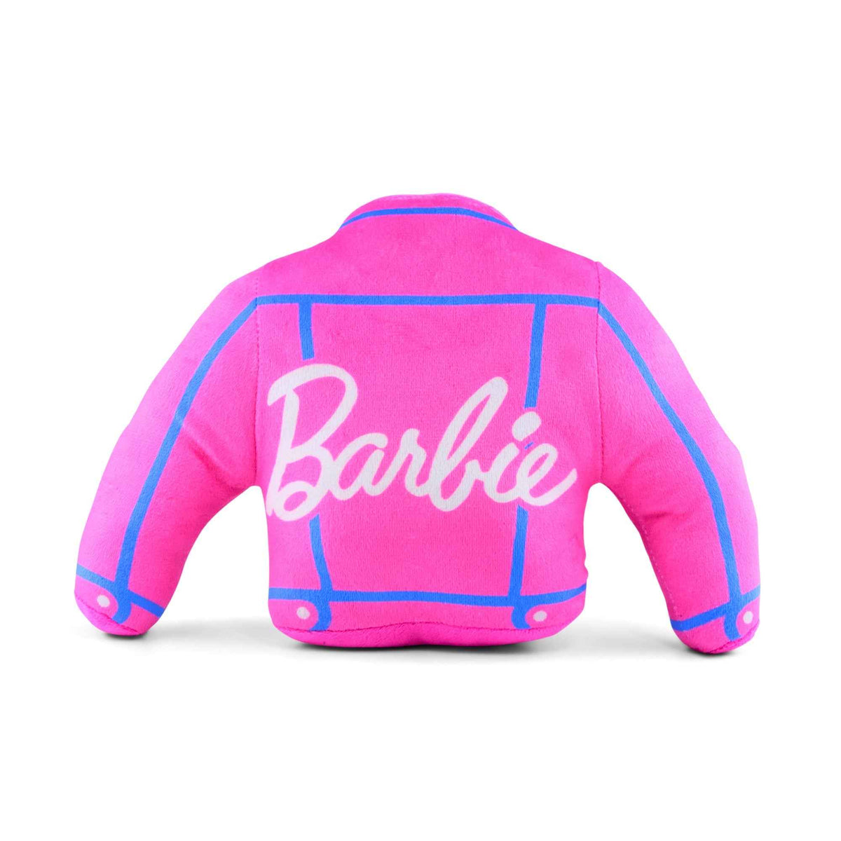 Dog Toy Squeaker Plush - Barbie Jacket Replica Pink/Blue