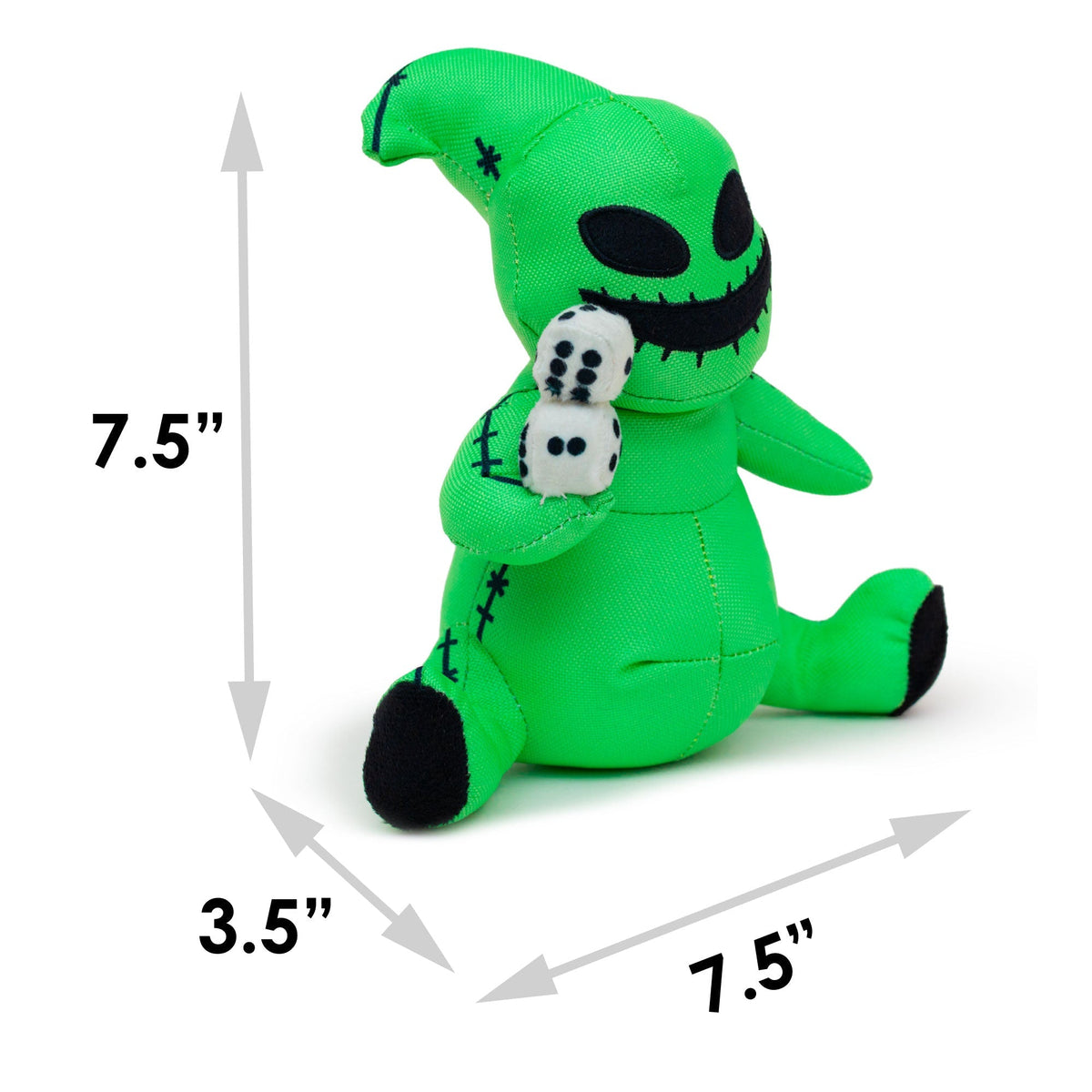 Dog Toy Squeaker Plush - The Nightmare Before Christmas Oogie Boogie Dice Sitting Pose 