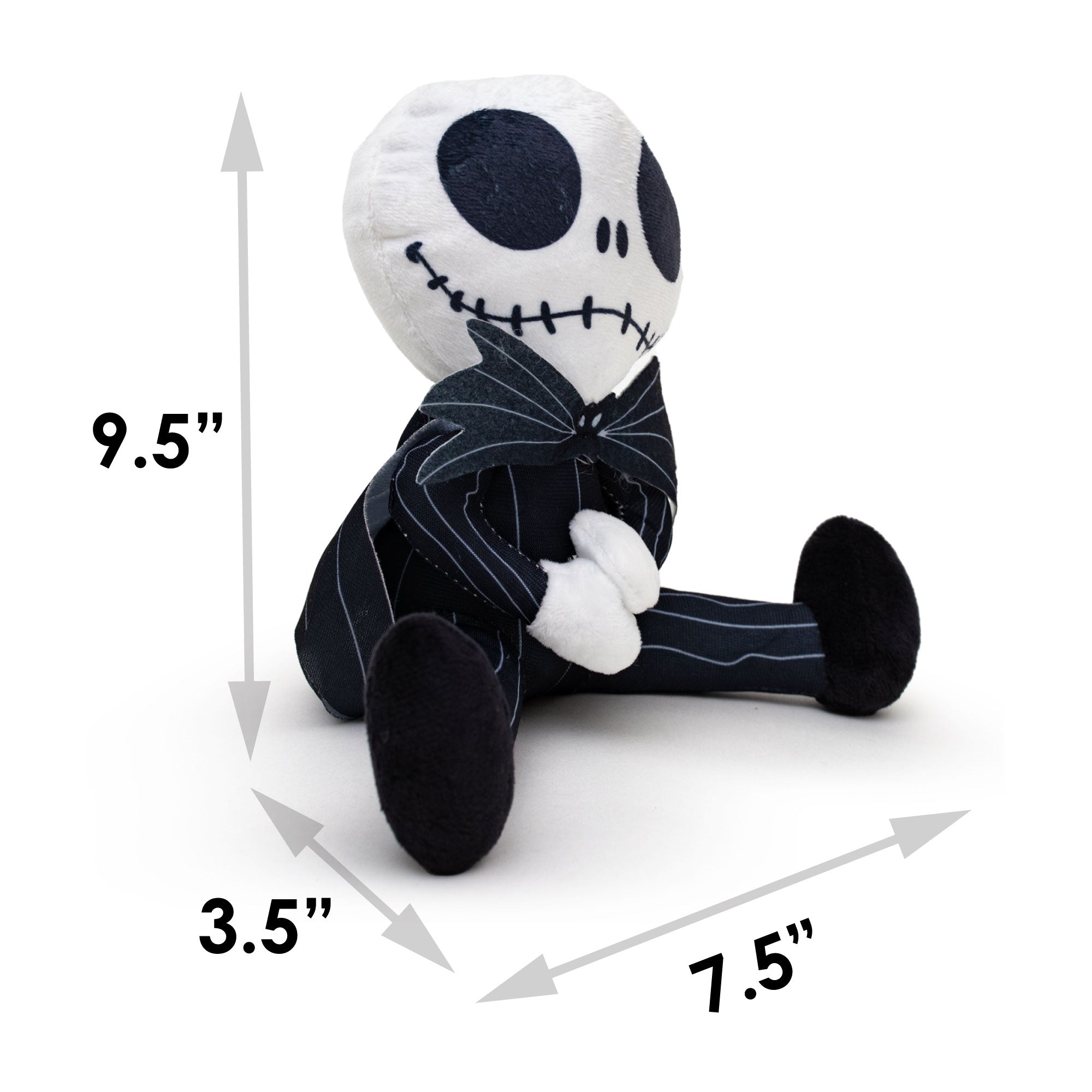 Dog Toy Squeaker Plush - The Nightmare Before Christmas Jack Sitting Pose 