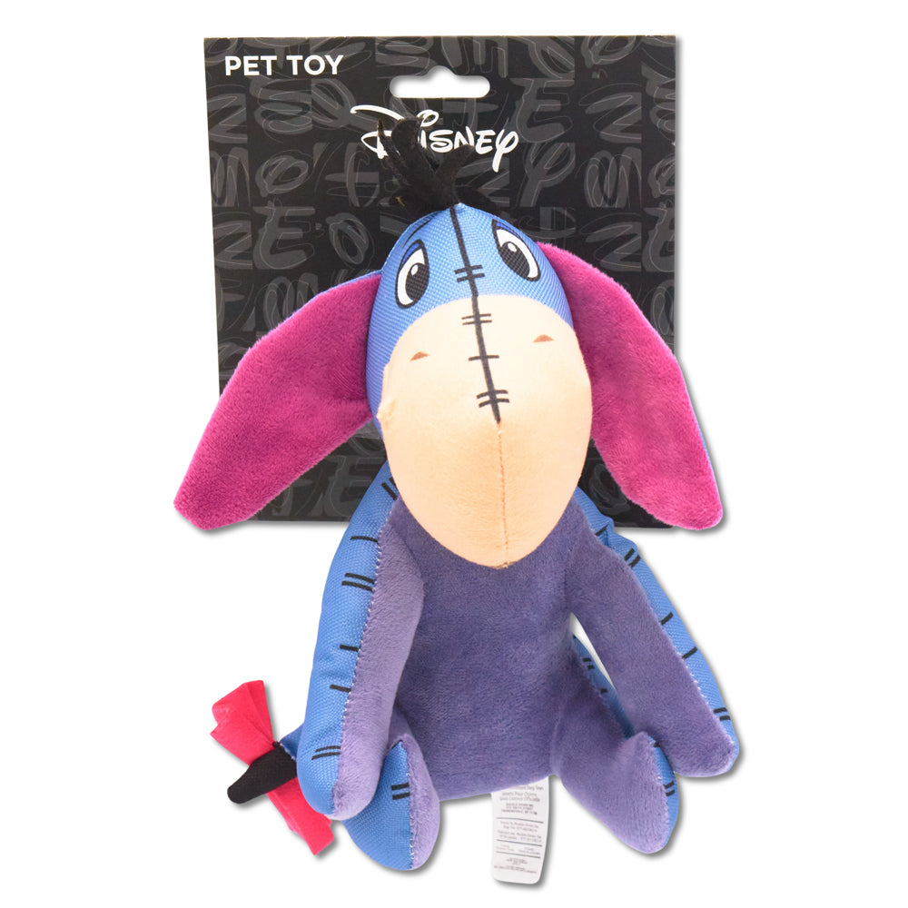 Dog Toy Ballistic Squeaker - Winnie the Pooh Eeyore Sitting Pose Blue | HT Animal Supply