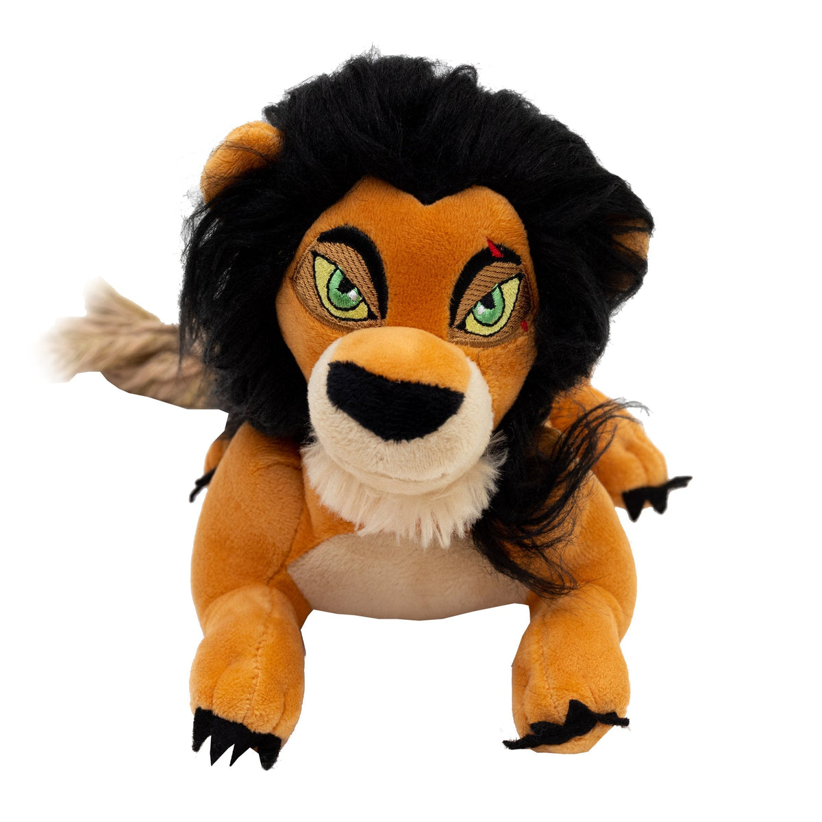 Dog Toy Squeaker Plush - Disney The Lion King Scar Full Body Pose with Rope Tail 