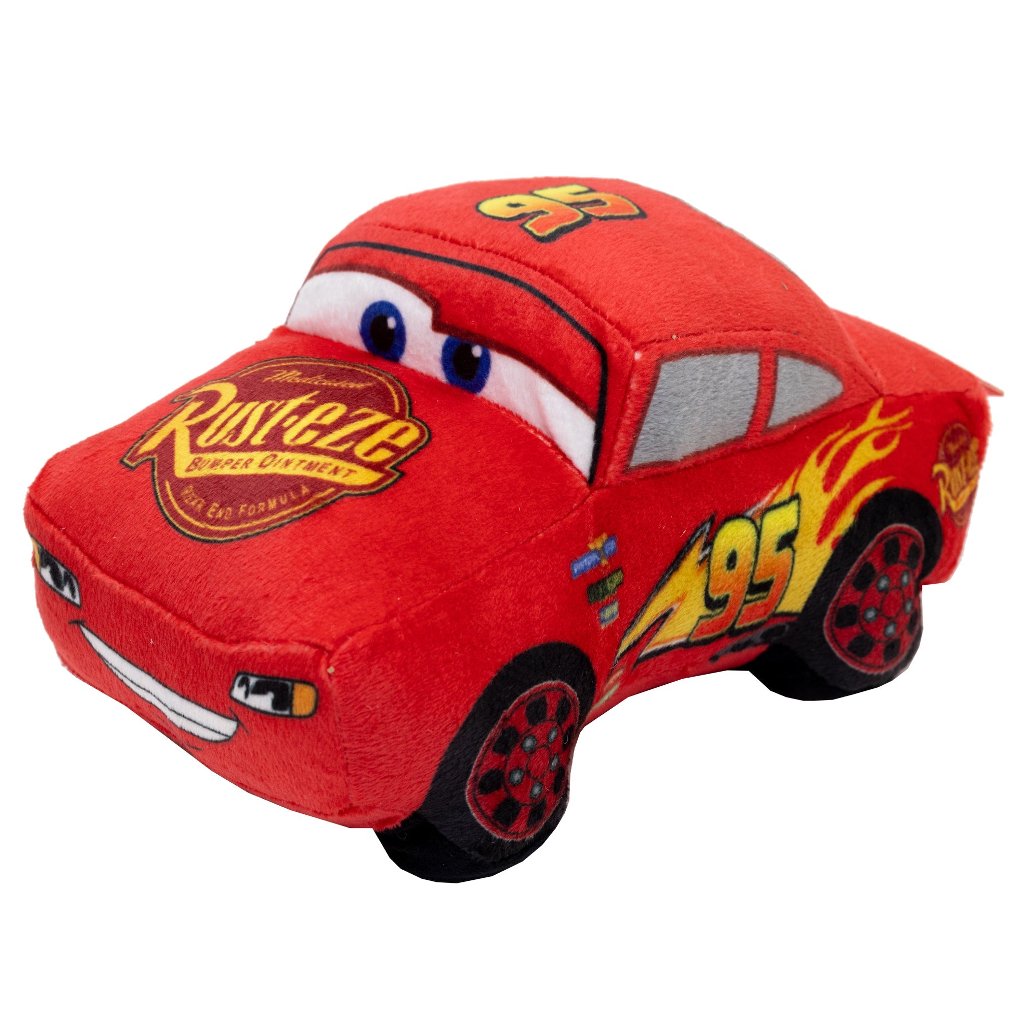 Dog Toy Squeaker Plush - Pixar Car Lightning McQueen Race Car Replica
