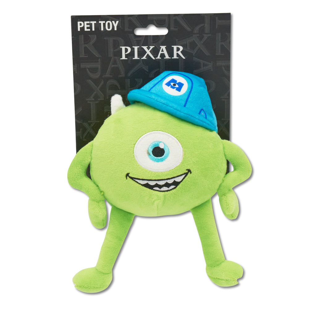 Dog Toy Squeaker Plush - Monsters, Inc. Mike Full Body Sitting Pose | HT Animal Supply