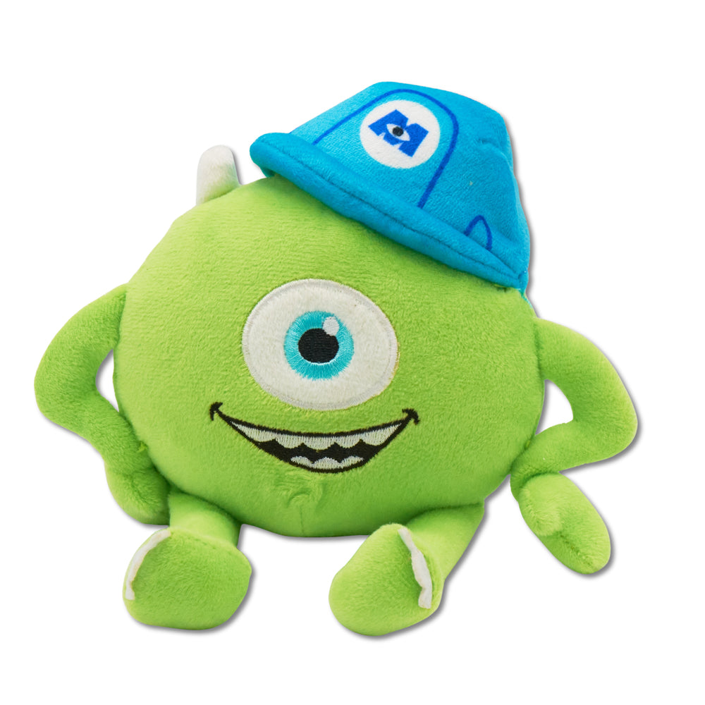 Dog Toy Squeaker Plush - Monsters, Inc. Mike Full Body Sitting Pose | HT Animal Supply