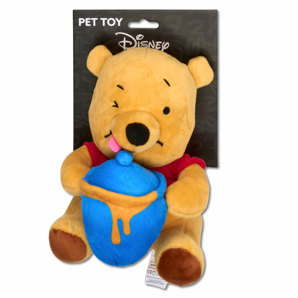 Buckle-Down Disney Winnie the Pooh Winking Hunny Pot Squeaky Plush Dog Toy