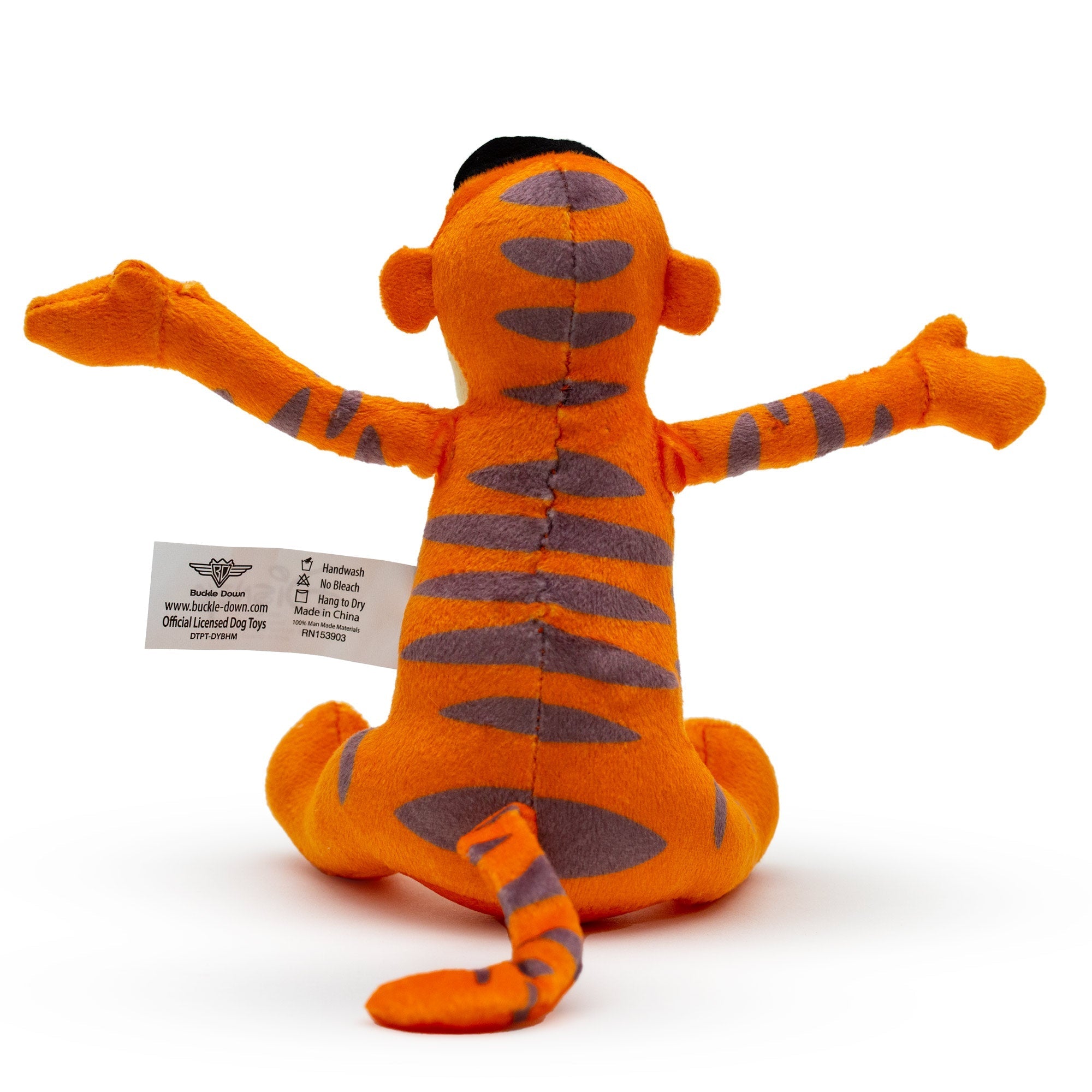 Dog Toy Squeaker Plush - Winnie the Pooh Tiggers Arms Up Sitting Pose 