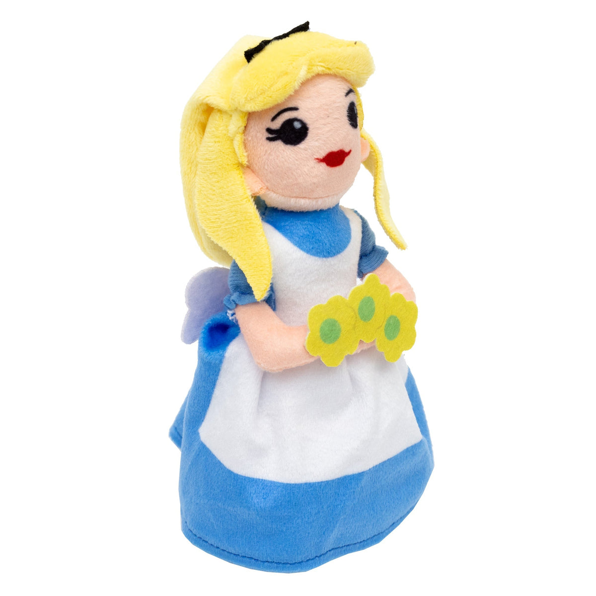 Dog Toy Squeaker Plush - Alice in Wonderland with Flowers Full Body Pose 