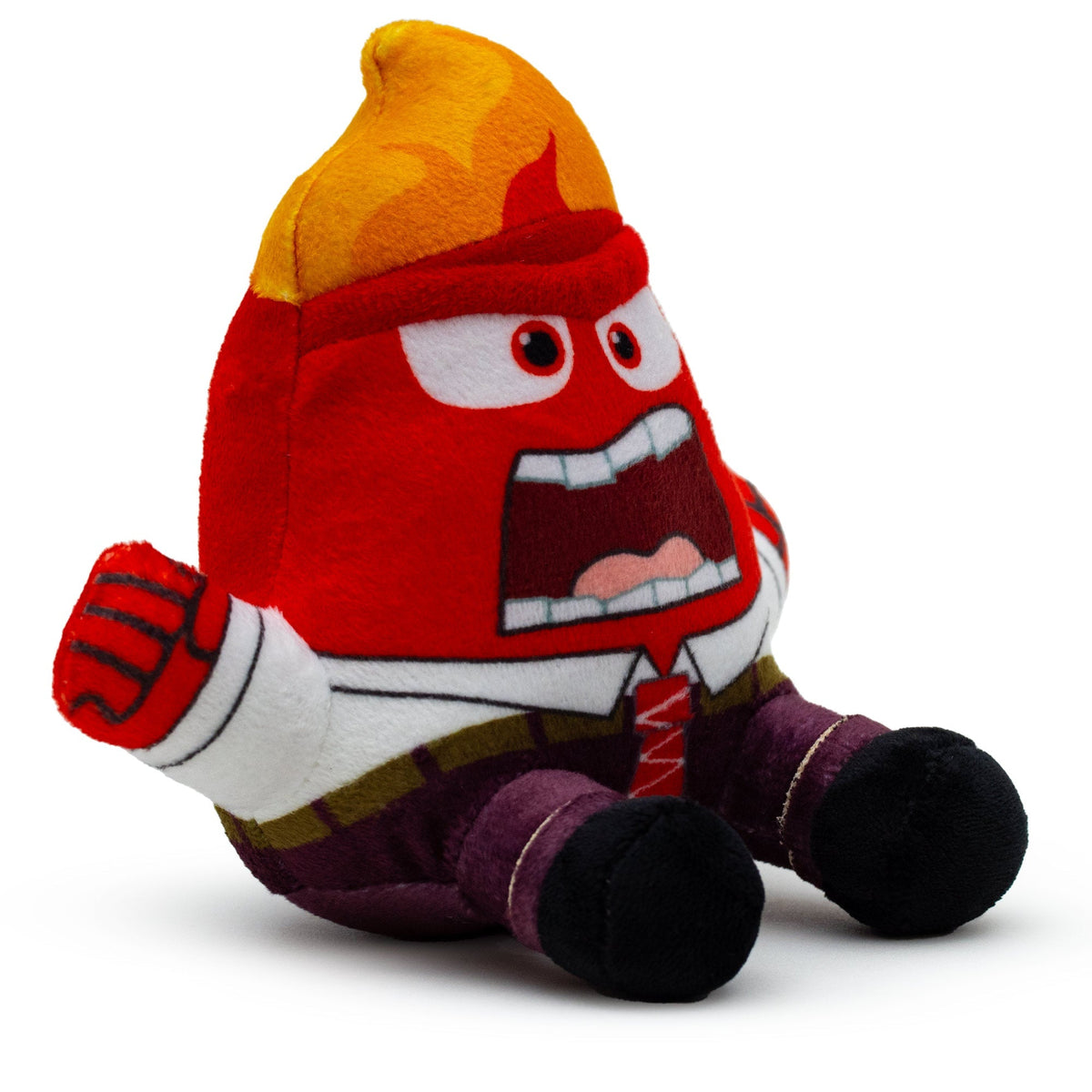 Dog Toy Squeaker Plush - Inside Out Anger Full Body Sitting Pose 