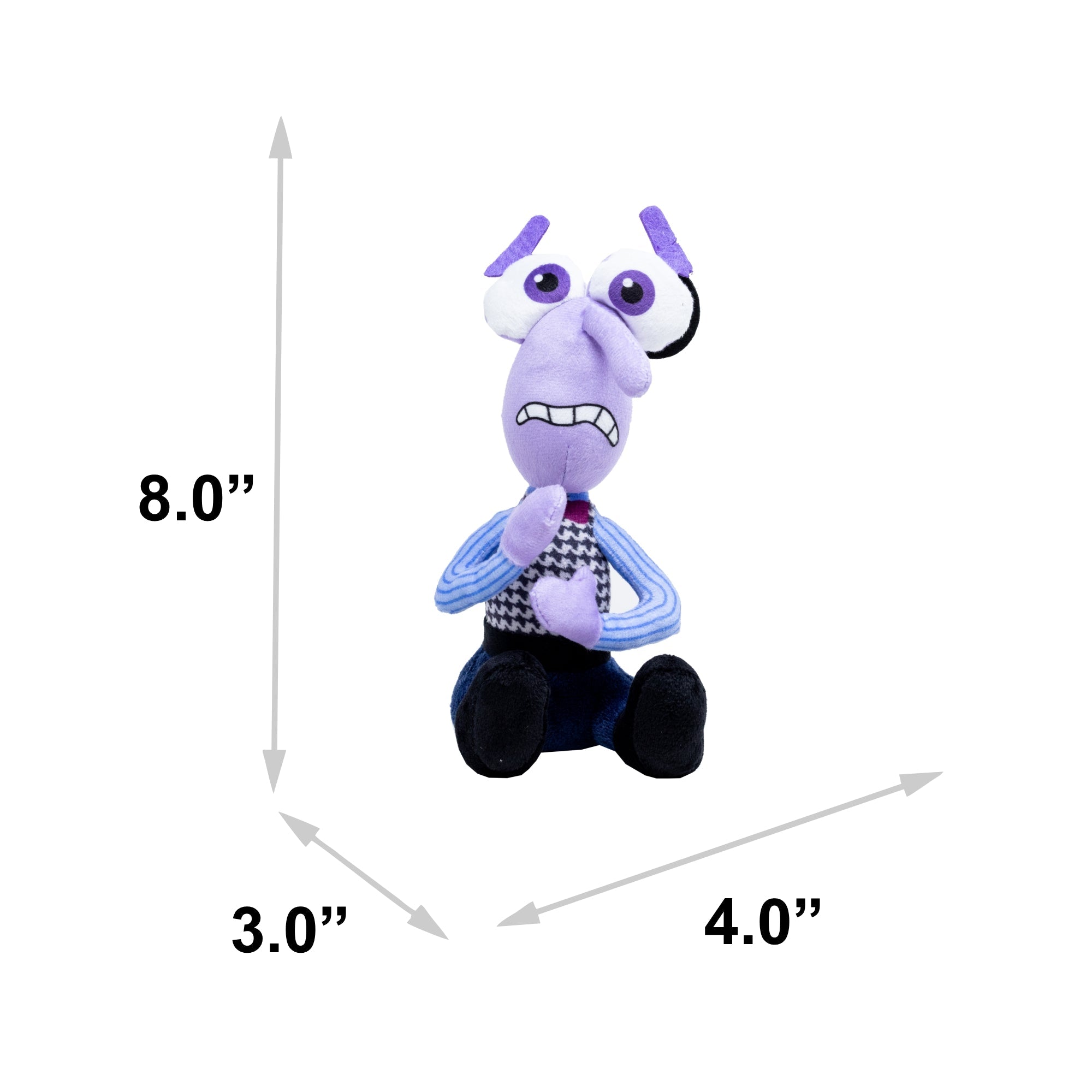 Dog Toy Squeaker Plush - Pixar Inside Out Fear Full Body Pose