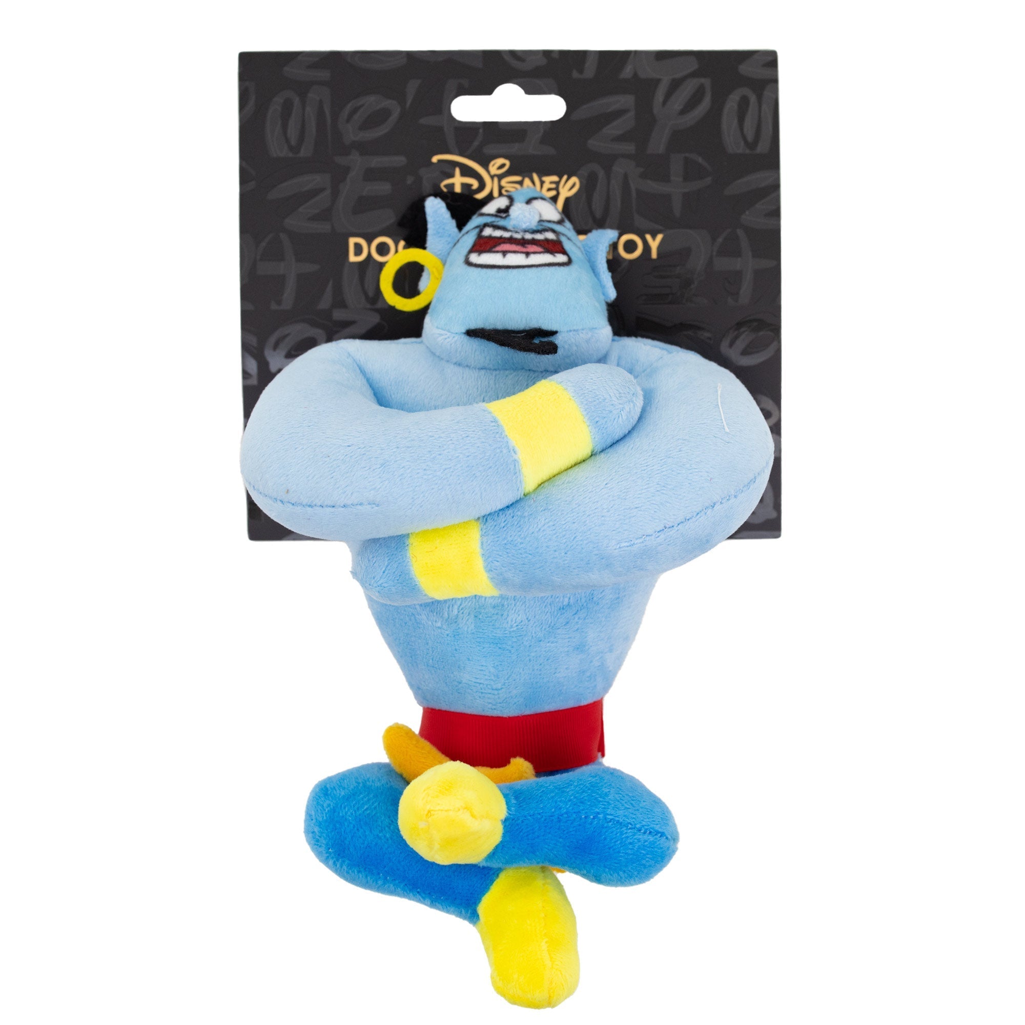 Dog Toy Squeaker Plush - Aladdin Genie Sitting Pose 