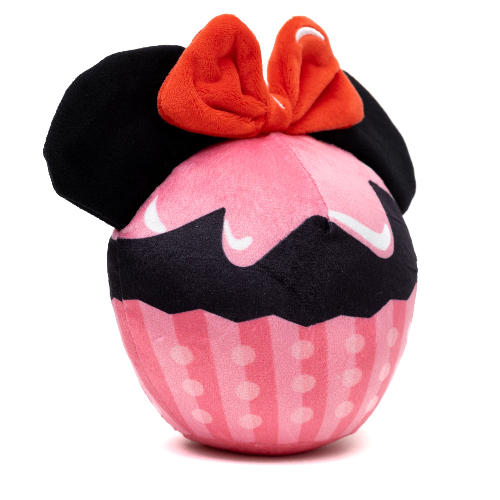 Dog Toy Squeaker Plush - Minnie Mouse Cupcake with Ears and Bow 