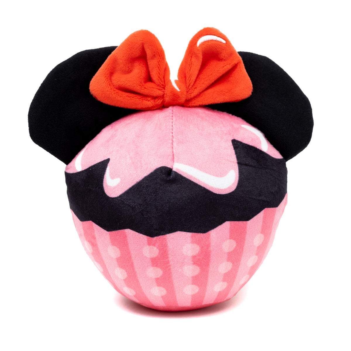Dog Toy Squeaker Plush - Minnie Mouse Cupcake with Ears and Bow 