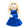 Dog Toy Squeaker Plush - The Muppets Miss Piggy Blue Gown Full Body Pose