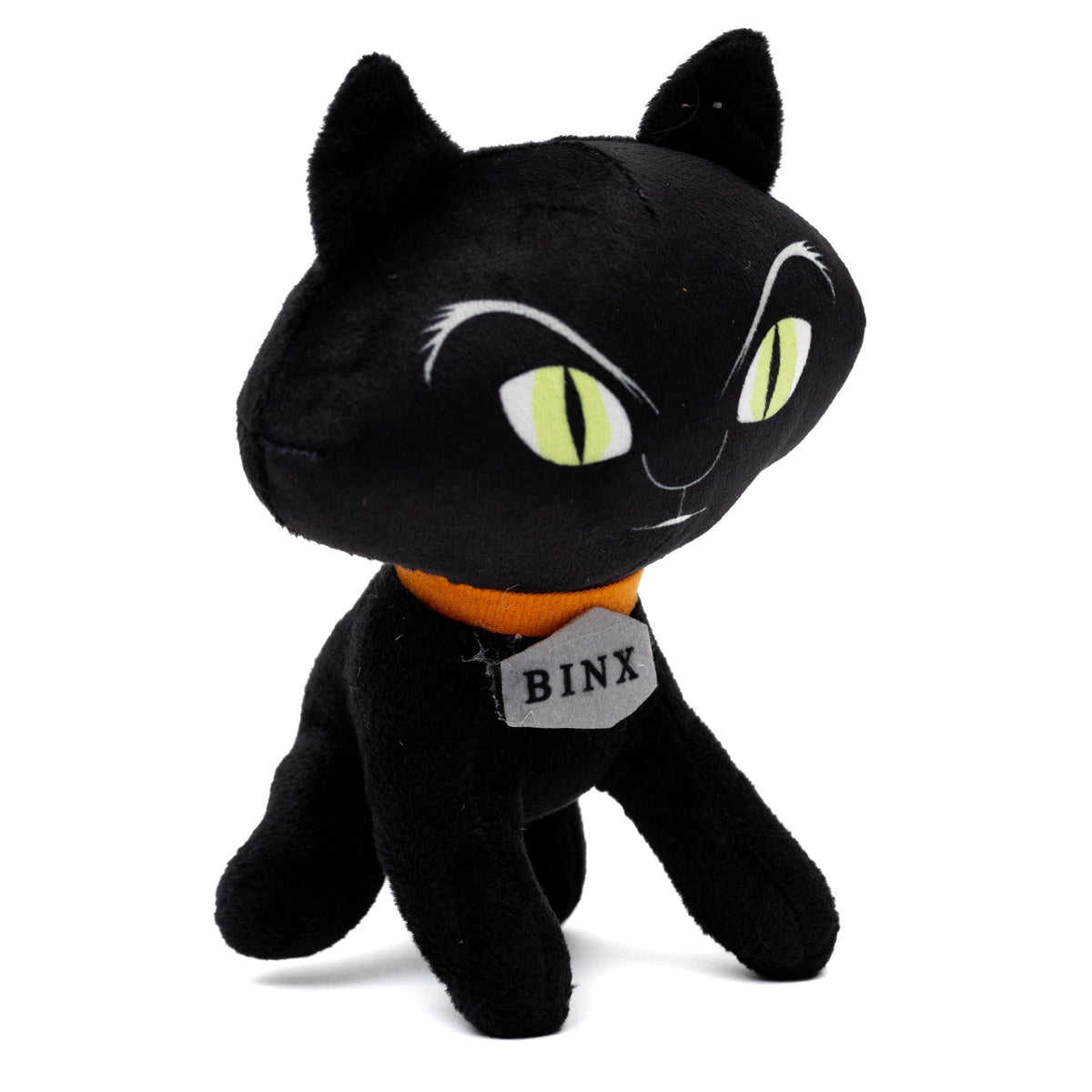 Dog Toy Squeaker Plush - Hocus Pocus Binx Cat Sitting Pose 