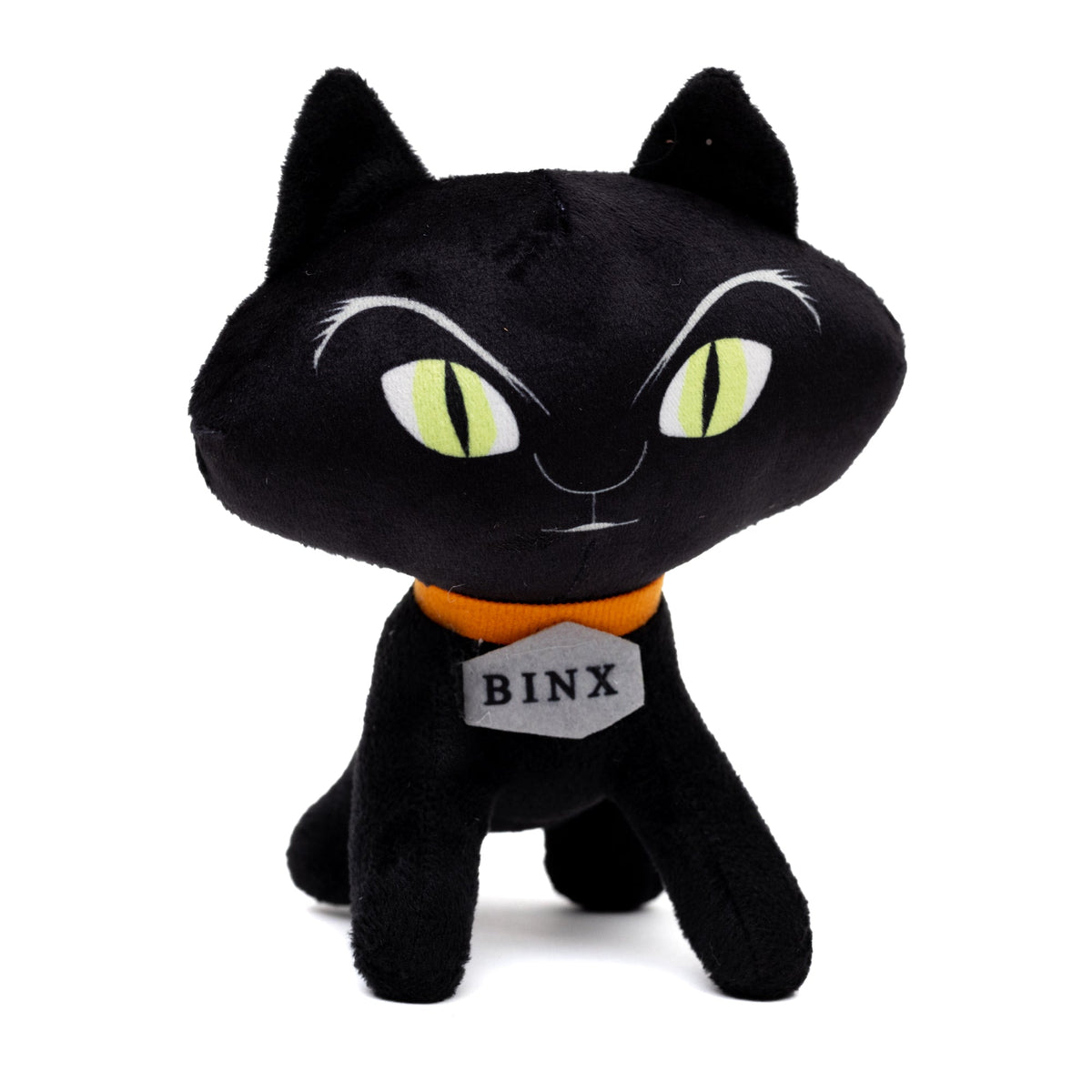 Dog Toy Squeaker Plush - Hocus Pocus Binx Cat Sitting Pose 