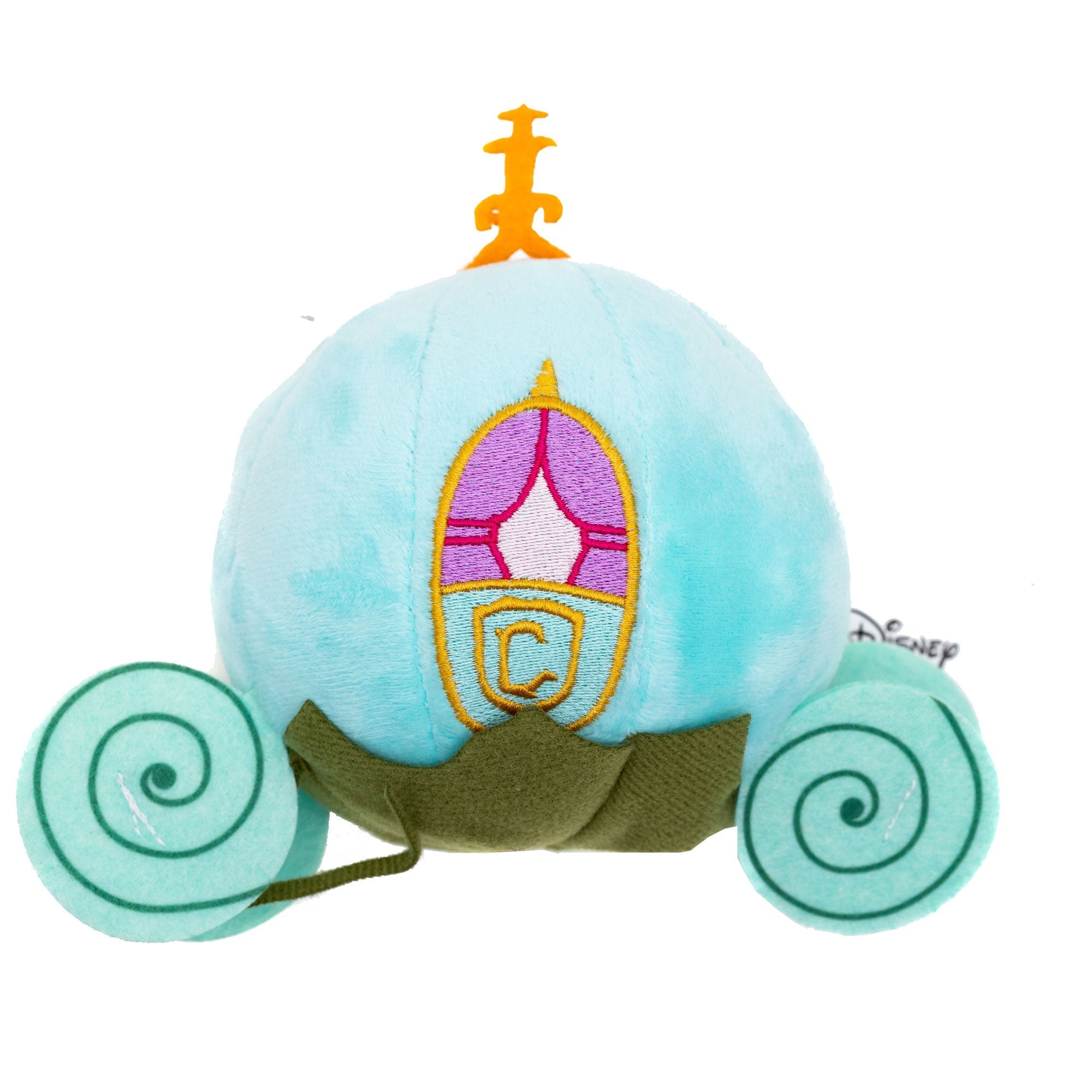 Dog Toy Squeaker Plush - Cinderella Pumpkin Carriage Light Blue 